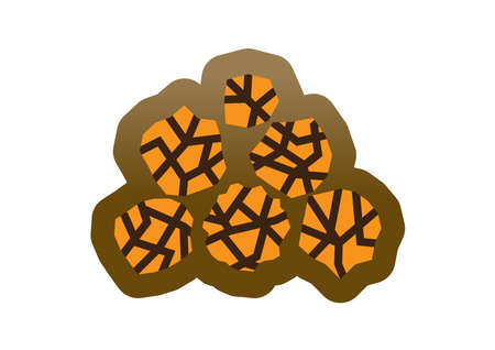 Natural element icon of earth in color. Simple, modern, editable, colorful icon. Use for fengshui elementsの写真素材