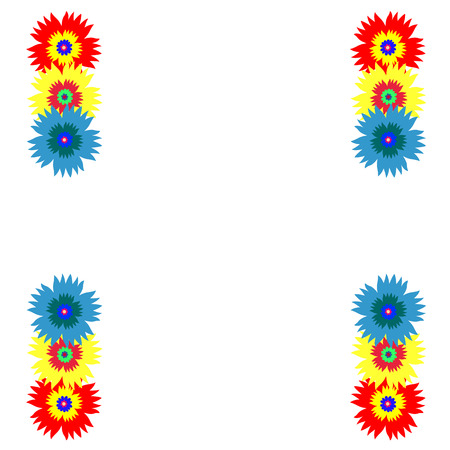 invitation card with cute flowers for your design, &#xD;&#xA;templateのイラスト素材