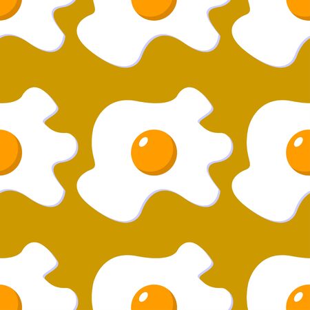 Fried egg seamless pattern, decoration for gift paper, prints for clothes, textiles, wallpaper.のイラスト素材