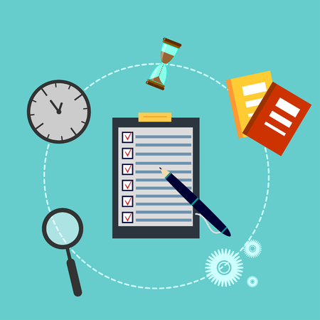 Design of the concept of education for the preparation for exams. Infographic.のイラスト素材