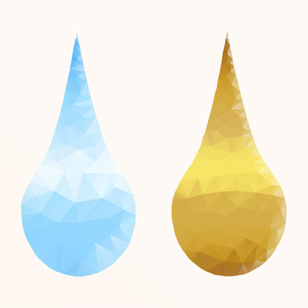 Polygonal water or collagen , oil dropのイラスト素材
