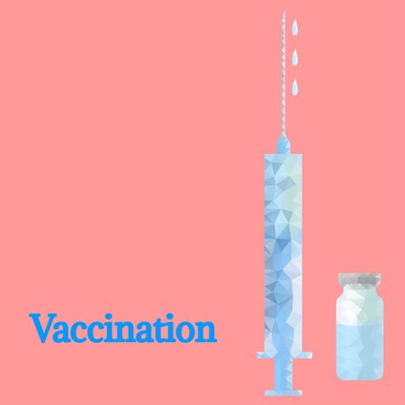 Syringe with needle and vial illustrationのイラスト素材