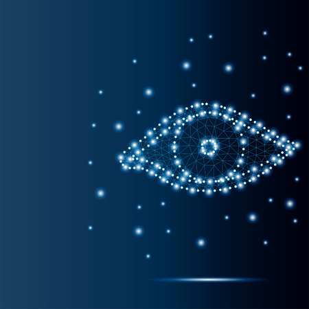 Eye Illustration with stars design.のイラスト素材