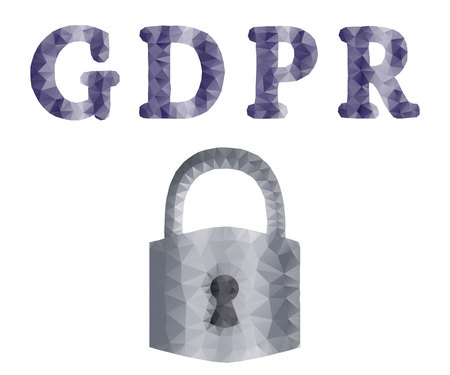 GDPR, letters, polygonのイラスト素材