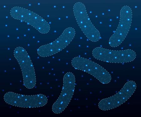 Bacteria probiotics illustrationのイラスト素材