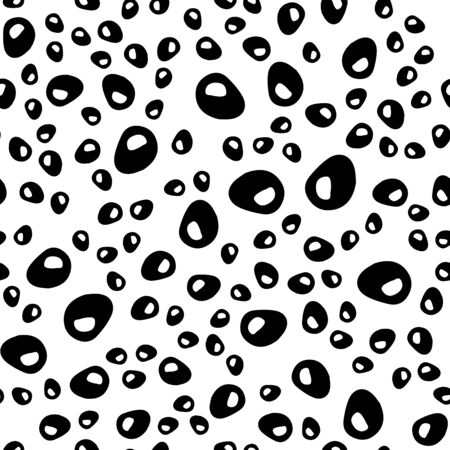 Black dots, doodle, seamless 2のイラスト素材