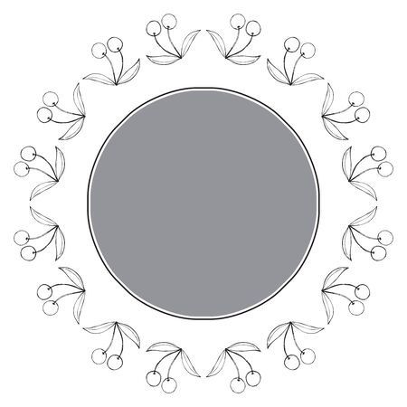 Cherry sketch vector frame 1-6のイラスト素材