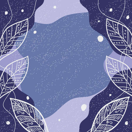 winter background leafのイラスト素材