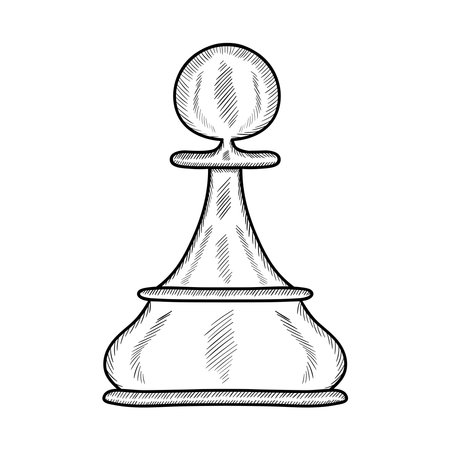 Chess doodle setのイラスト素材