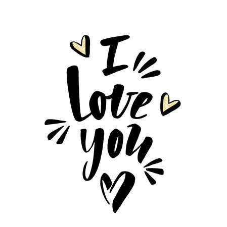 I love you lettering text vector illustrationのイラスト素材