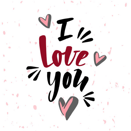 I love you lettering text vector illustrationのイラスト素材