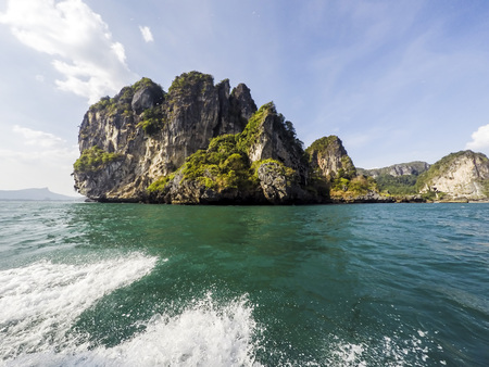 Krabi panoramic view from the sea - Thailandの写真素材