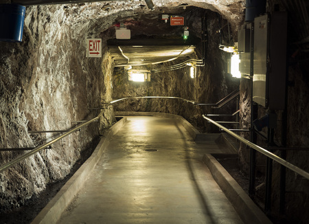 Hoover Dam plant, underground tunnel - August 10th, 2017 - Arizona, AZ, USAのeditorial素材