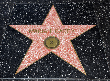 Mariah Carey's Star, Hollywood Walk of Fame - August 11th, 2017 - Hollywood Boulevard, Los Angeles, California, CA, USAのeditorial素材