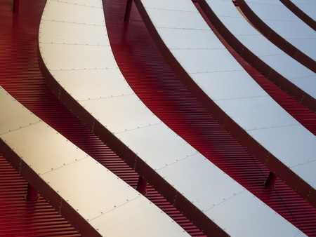 Petersen Automotive Museum facade on the August 12th, 2017 - Los Angeles, CA, USA