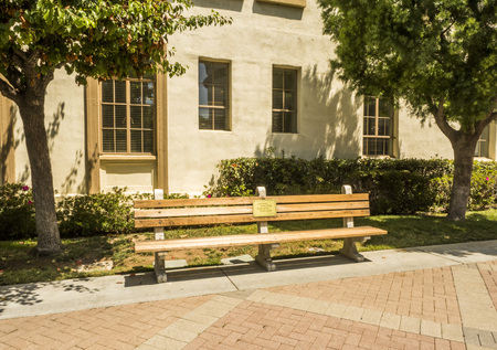 Paramount Studios Pictures, Forest Gump original bench, Hollywood Tour on the 14th August, 2017 - Los Angeles, LA, California, CA, USAのeditorial素材