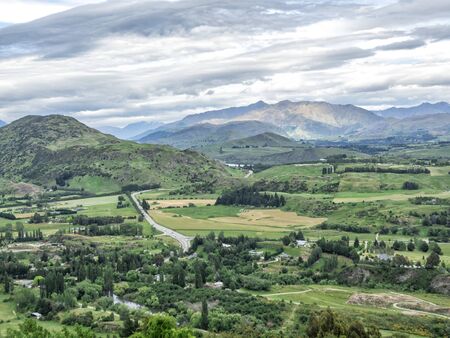 Highway 6 lookout near Queenstown, New Zealand, South Island, NZ