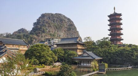Mulongta Shrine at Guilin, Guangxi Province, Chinaの写真素材
