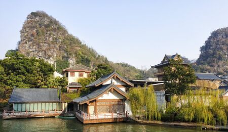 Mulongta Shrine at Guilin, Guangxi Province, Chinaの写真素材