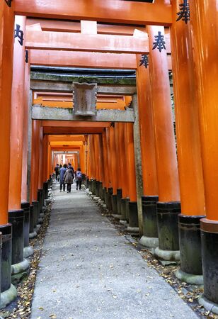 Fushimi Inari Torii at Fushimi-ku, Kyoto, Japanのeditorial素材
