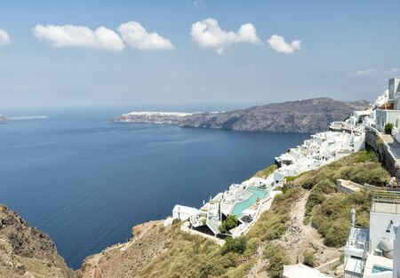 Santorini charming white architecture, Greeceの写真素材