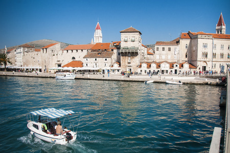 Croatia Trogir sea boatのeditorial素材