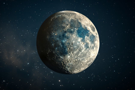 Moon in the night sky.の素材