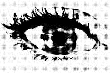 Different size points build up eyeの写真素材