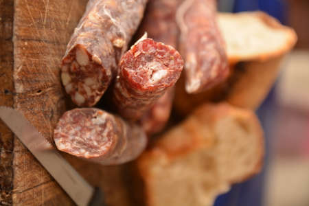 salami and pork sausage typical italian food for easter celebrations