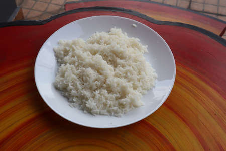 A plate of riceの写真素材