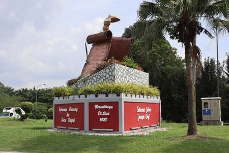 JOHOR, MALAYSIA-JUNE 23, 2021: Historical Monument of Kota Tinggi City.のeditorial素材