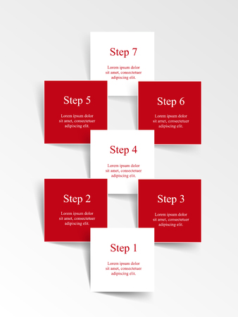 Vector infographic template for diagram, graph, presentation and chart. Business concept with 7 options, parts, steps or processes.のイラスト素材