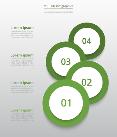Vector business template for presentation. Abstract elements of graph, diagram and chart with 4 steps, options, parts or processes. Creative concept for infographic.のイラスト素材
