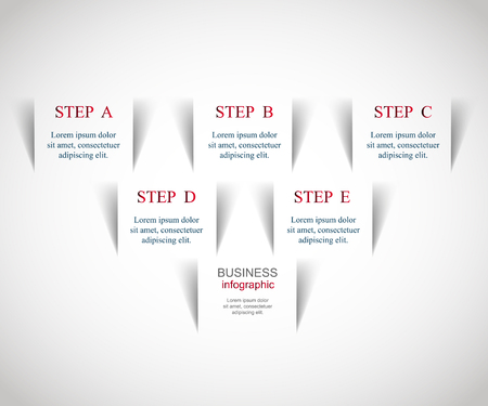 Template for diagram, graph, presentation and chart. Business concept with 5 or 6 options, parts, steps or processes.のイラスト素材