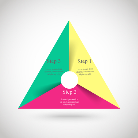 Template for diagram, graph, presentation and chart. Business concept with 3 options, parts, steps or processes. Vector infographicのイラスト素材