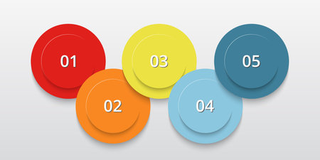 Timeline, business presentation or infographic with 5 options.のイラスト素材