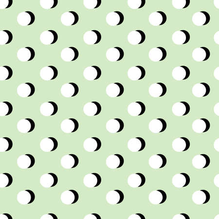 Abstract geometric pattern with polka dots on mint background. Vector illustration. Great for house ware, clothing, design projects, and surface design patterns.のイラスト素材