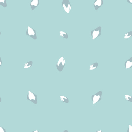 Blossoming buds seamless repeat pattern on light blue print.  Great for clothing, home decoration, accessories, stationary and surface patterns.の写真素材