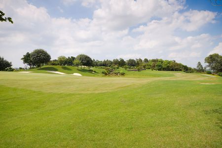 there is the golf courseの写真素材