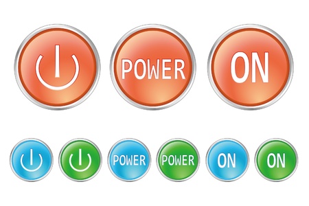 the power buttons with crystal effectのイラスト素材