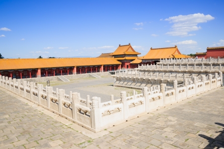 the Forbidden City was built in 1420,it remain intact through the Ming and Qing dynasty.Both in Ming and Qing dynasty,the emperors lived in Forbidden City and managered this country.It is included in the UNESCO world heritage list in 1987,is  the best preのeditorial素材