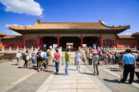 Beijing, China - May 30, 2012: the Forbidden City was built in 1420,it remain intact through the Ming and Qing dynasty.Both in Ming and Qing dynasty,the emperors lived in Forbidden City and managered this country.It is included in the UNESCO world heritagのeditorial素材