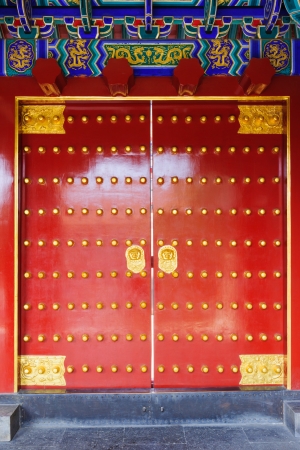 the Chinese traditional ancient gateのeditorial素材