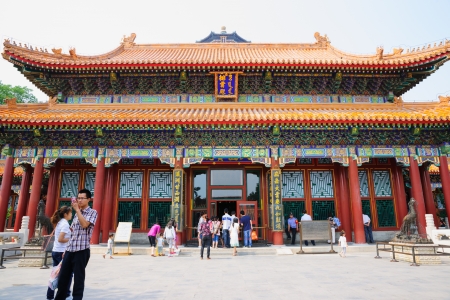 Beijing, China - June 1, 2012: Hall of Dispelling the Clouds where in Summer Palace was built in Qing Dynasty,but it destroyed by the Anglo-French Allied Forces in 1860 and rebuilt by Qing Government.Empress Dowager Cixi met ministers just in here in her のeditorial素材