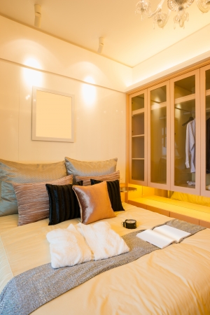 the bedroom with modern decoration styleの写真素材