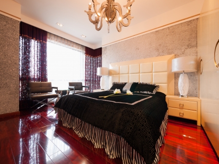 the modern bedroom with nice decorationの写真素材