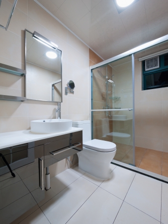 the modern bathroom with nice decorationの写真素材