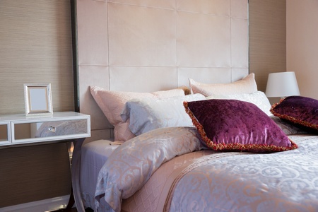 the bedroom with nice decoration
