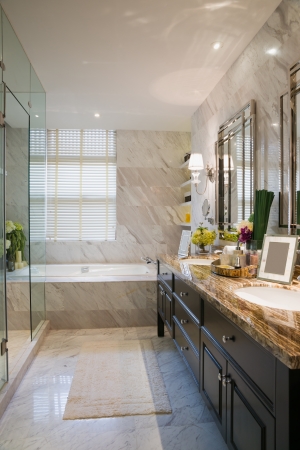 luxury bathroom with nice decorationの写真素材