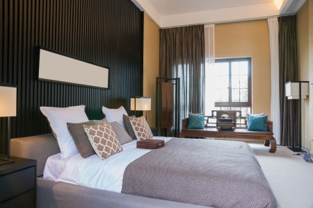 luxury bedroom with Chinese styleの写真素材